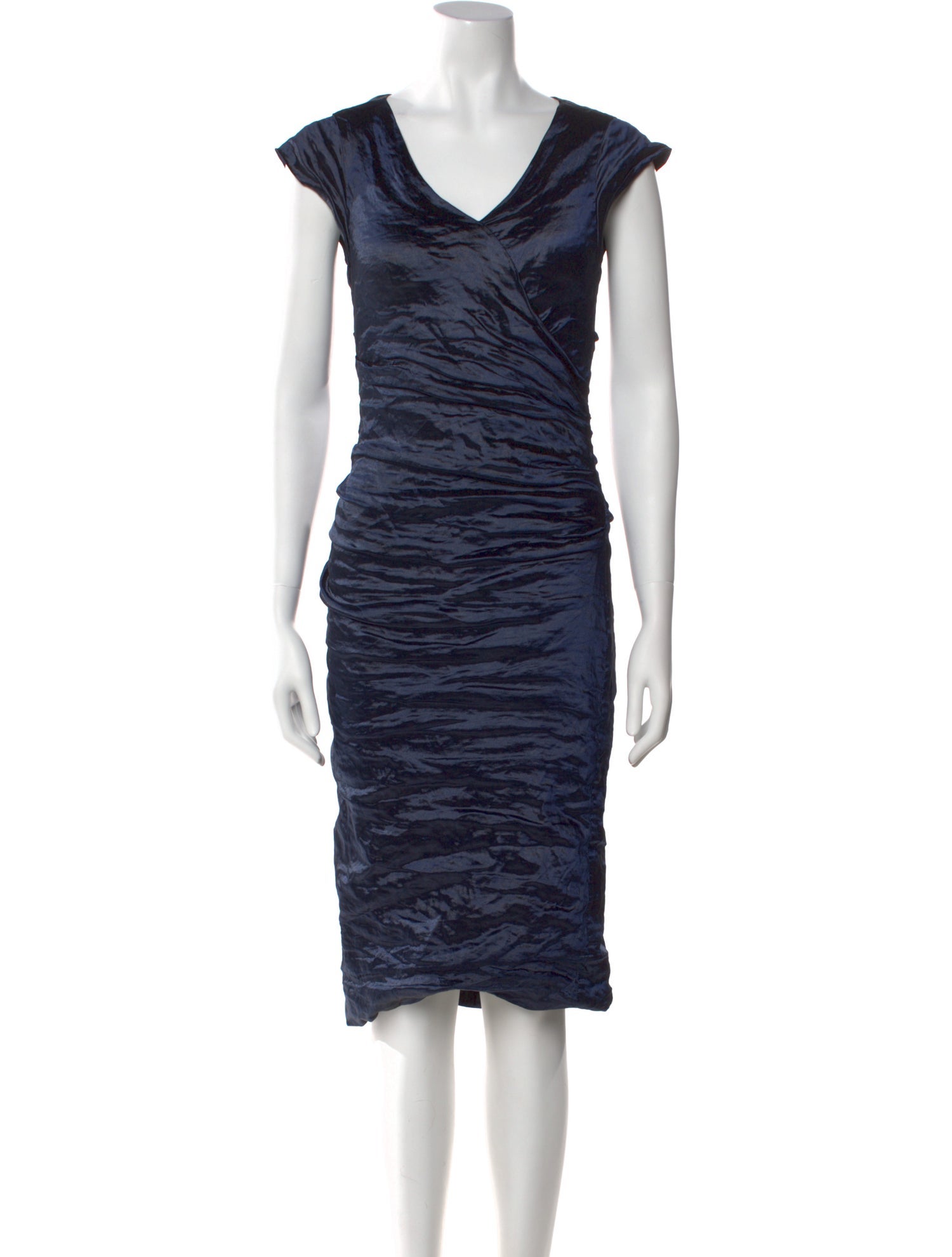 Nicole Miller Cowl Neck Midi Length Dress