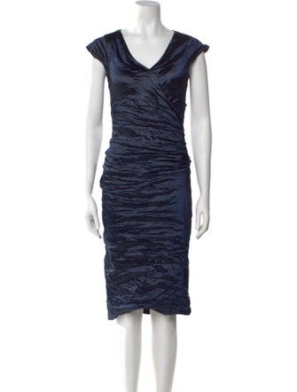 Nicole Miller Cowl Neck Midi Length Dress