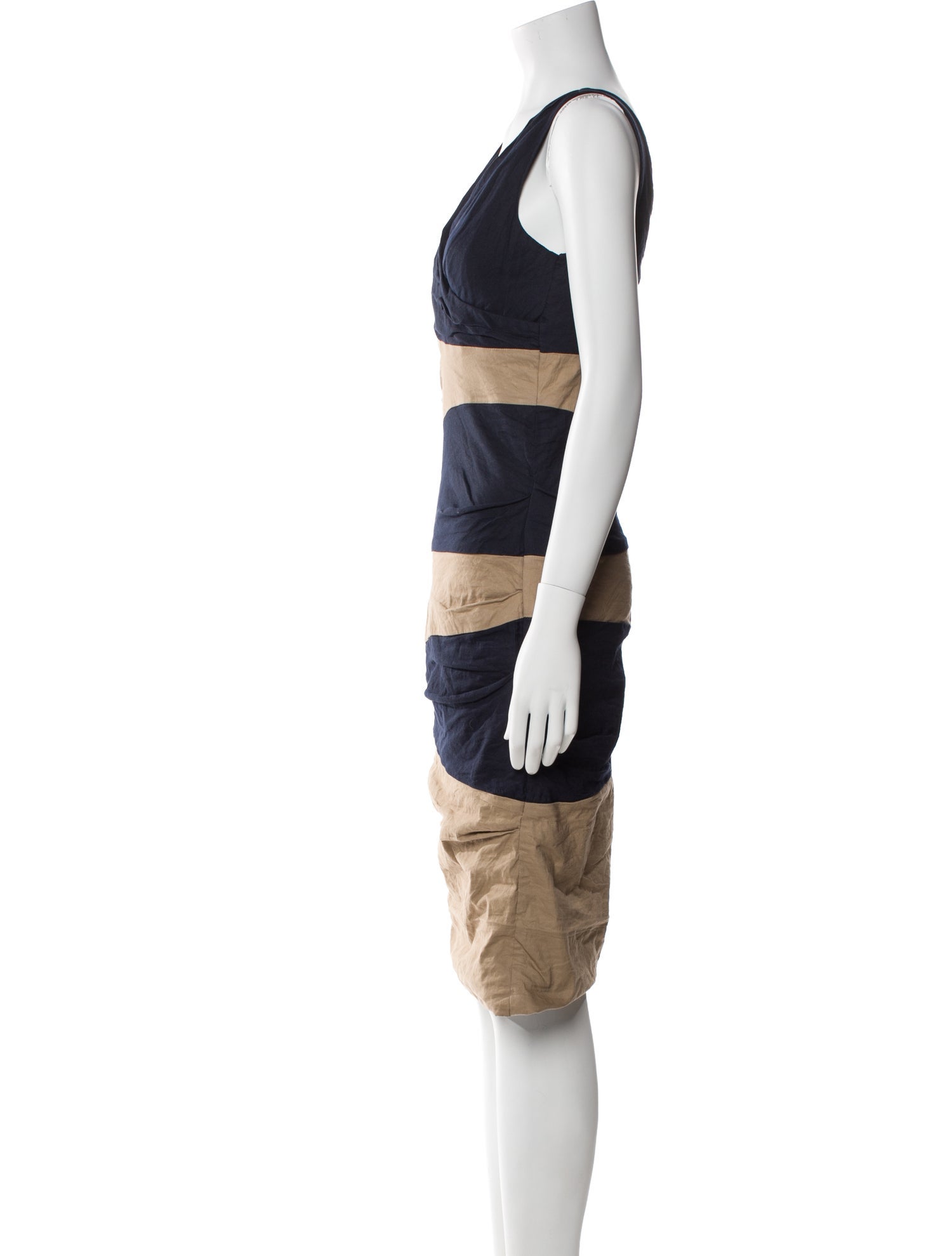 Nicole Miller Striped Midi Length Dress