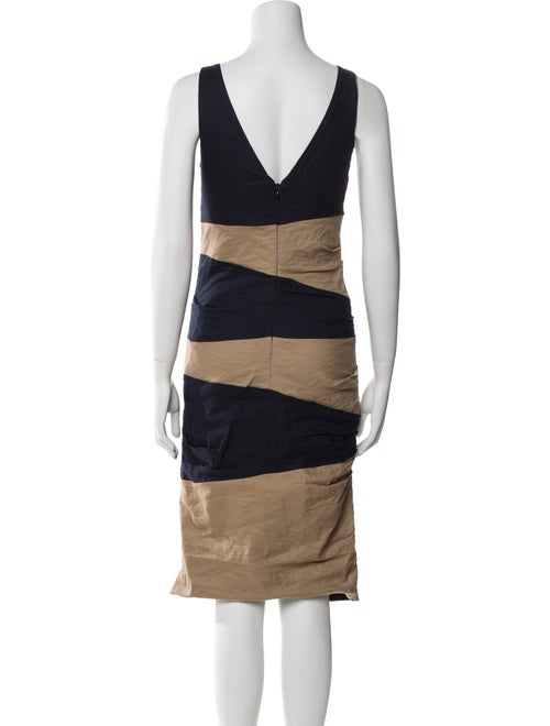 Nicole Miller Striped Midi Length Dress