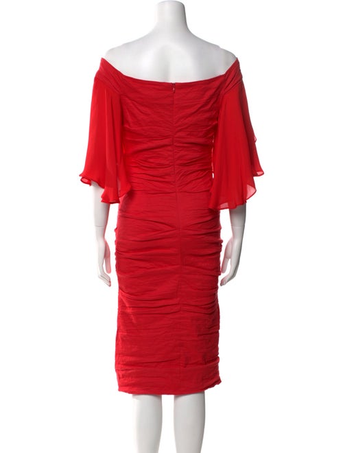 Nicole Miller Bateau Neckline Knee-Length Dress