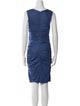 Nicole Miller Bateau Neckline Knee-Length Dress