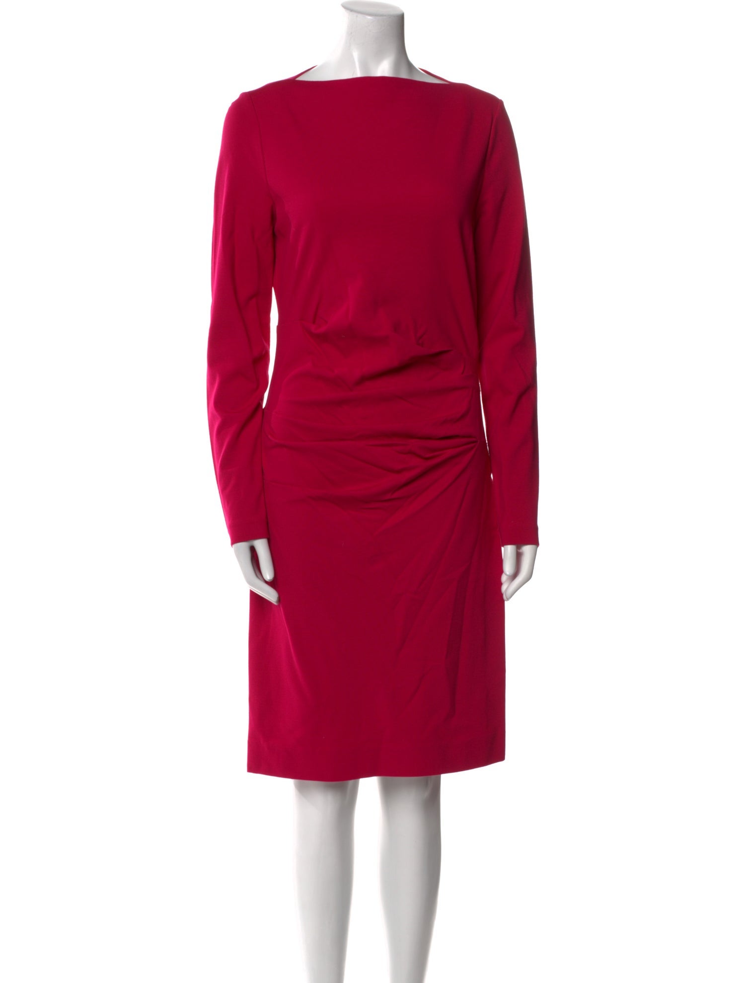 Nicole Miller Bateau Neckline Midi Length Dress