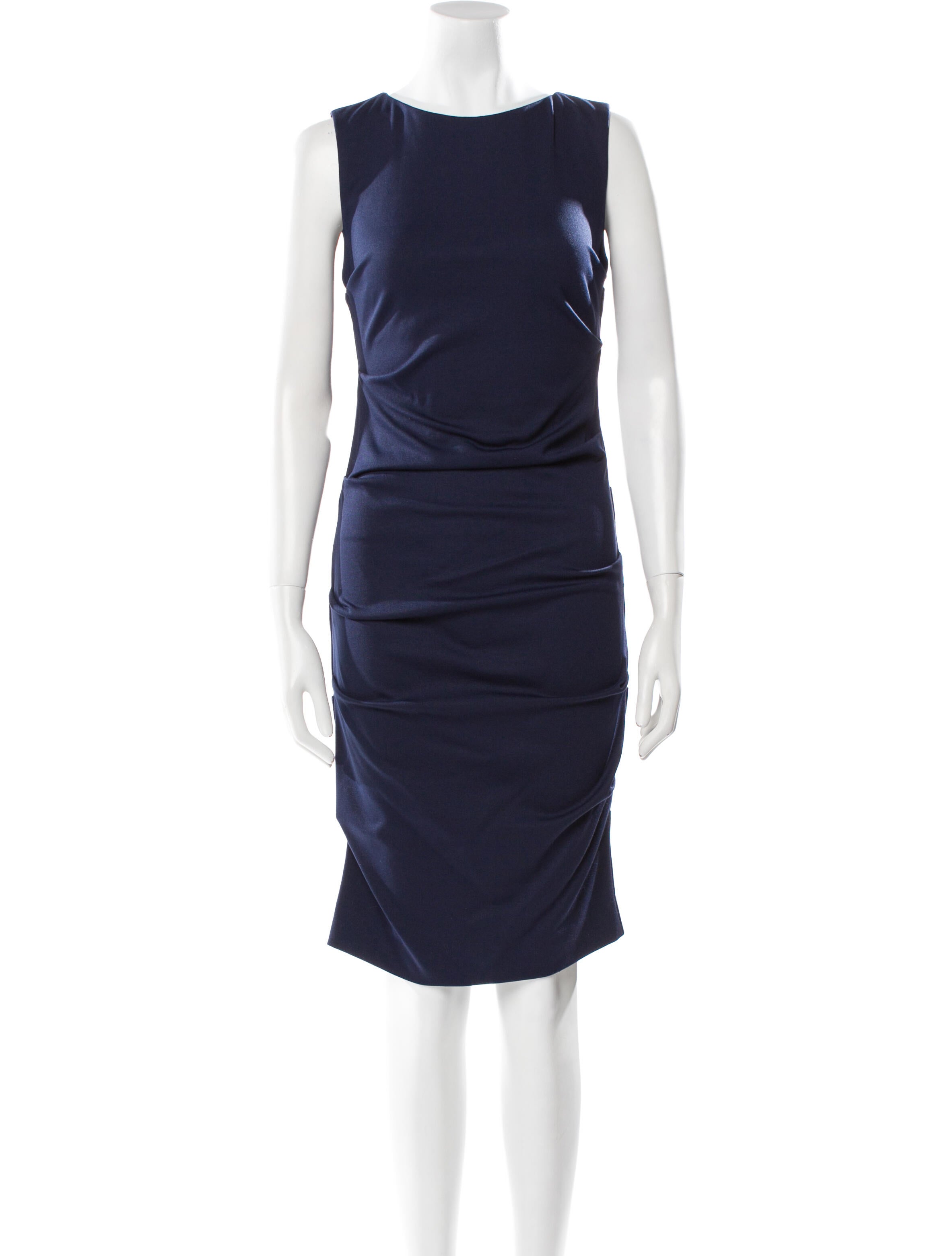 Nicole Miller Bateau Neckline Knee-Length Dress