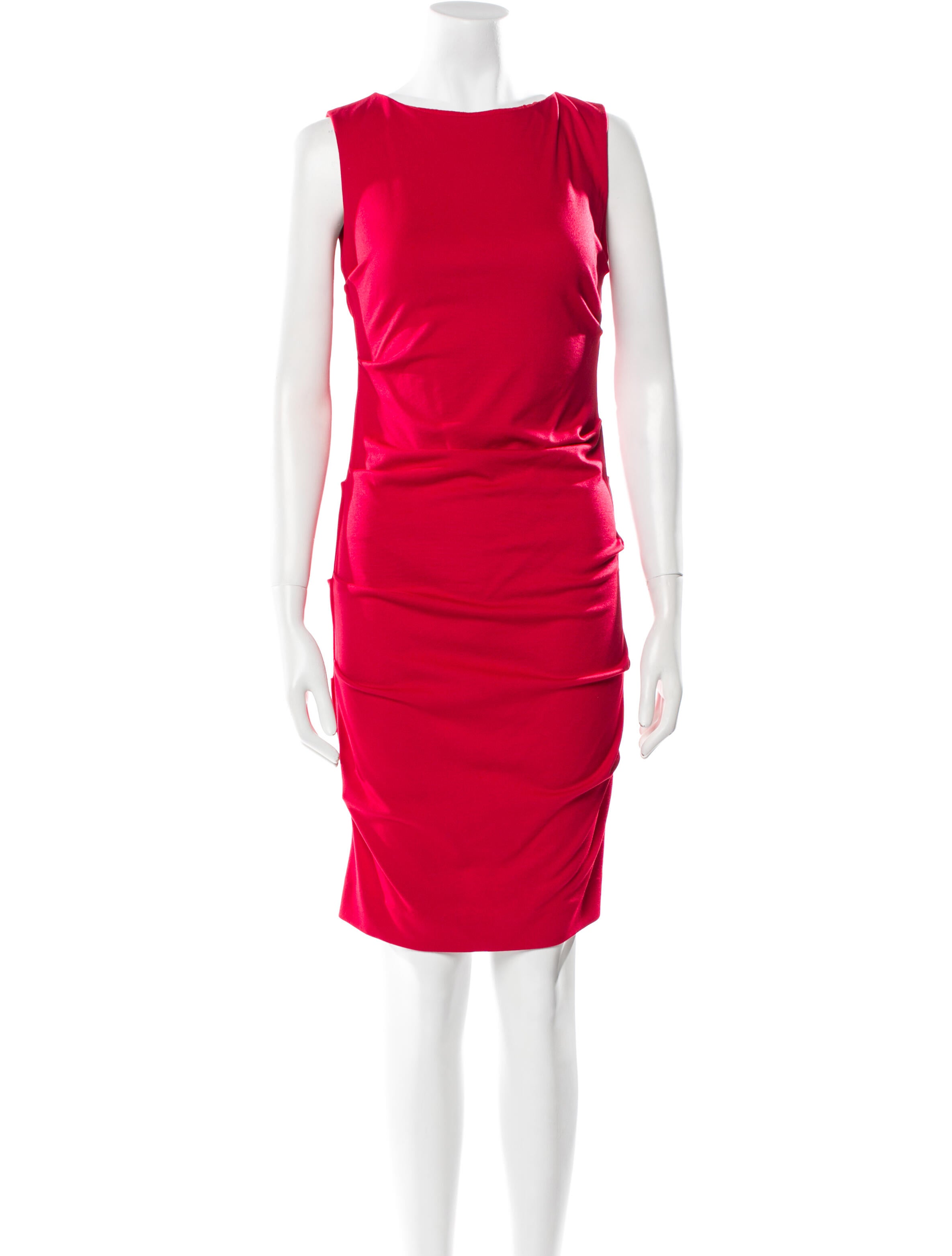 Nicole Miller Bateau Neckline Knee-Length Dress