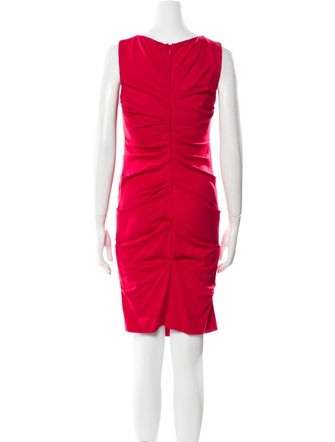 Nicole Miller Bateau Neckline Knee-Length Dress