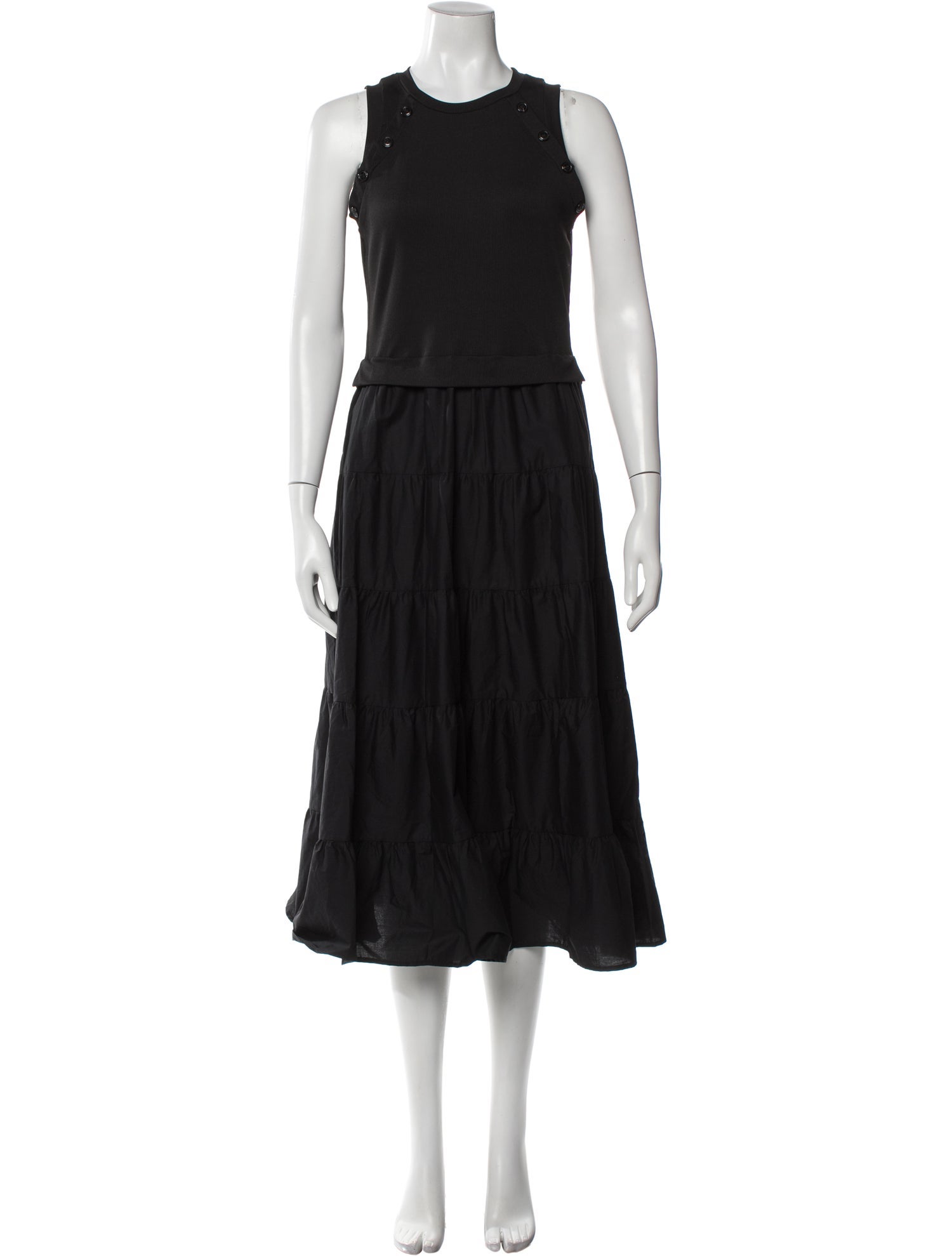 Nicole Miller Crew Neck Midi Length Dress