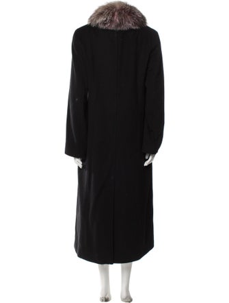 Nicole Miller Lambswool Faux Fur Coat