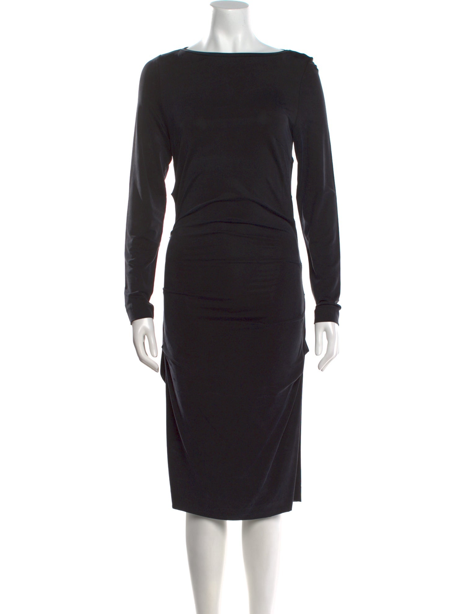 Nicole Miller Bateau Neckline Midi Length Dress