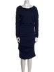 Nicole Miller Cowl Neck Knee-Length Dress