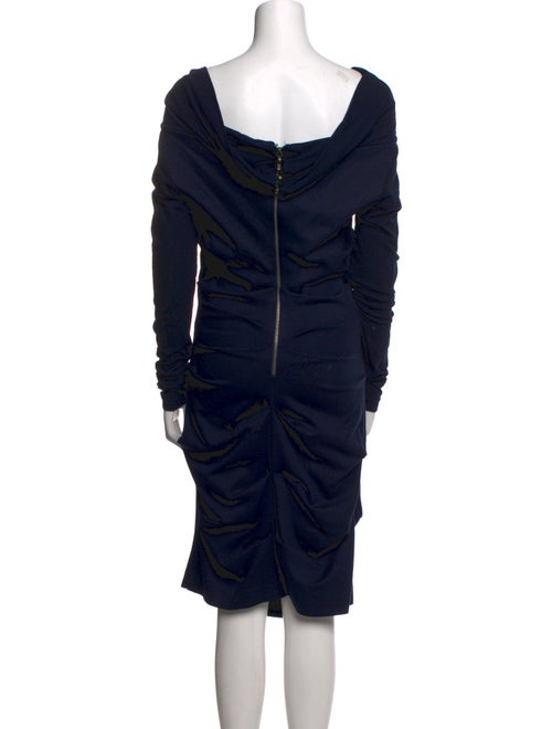 Nicole Miller Cowl Neck Knee-Length Dress