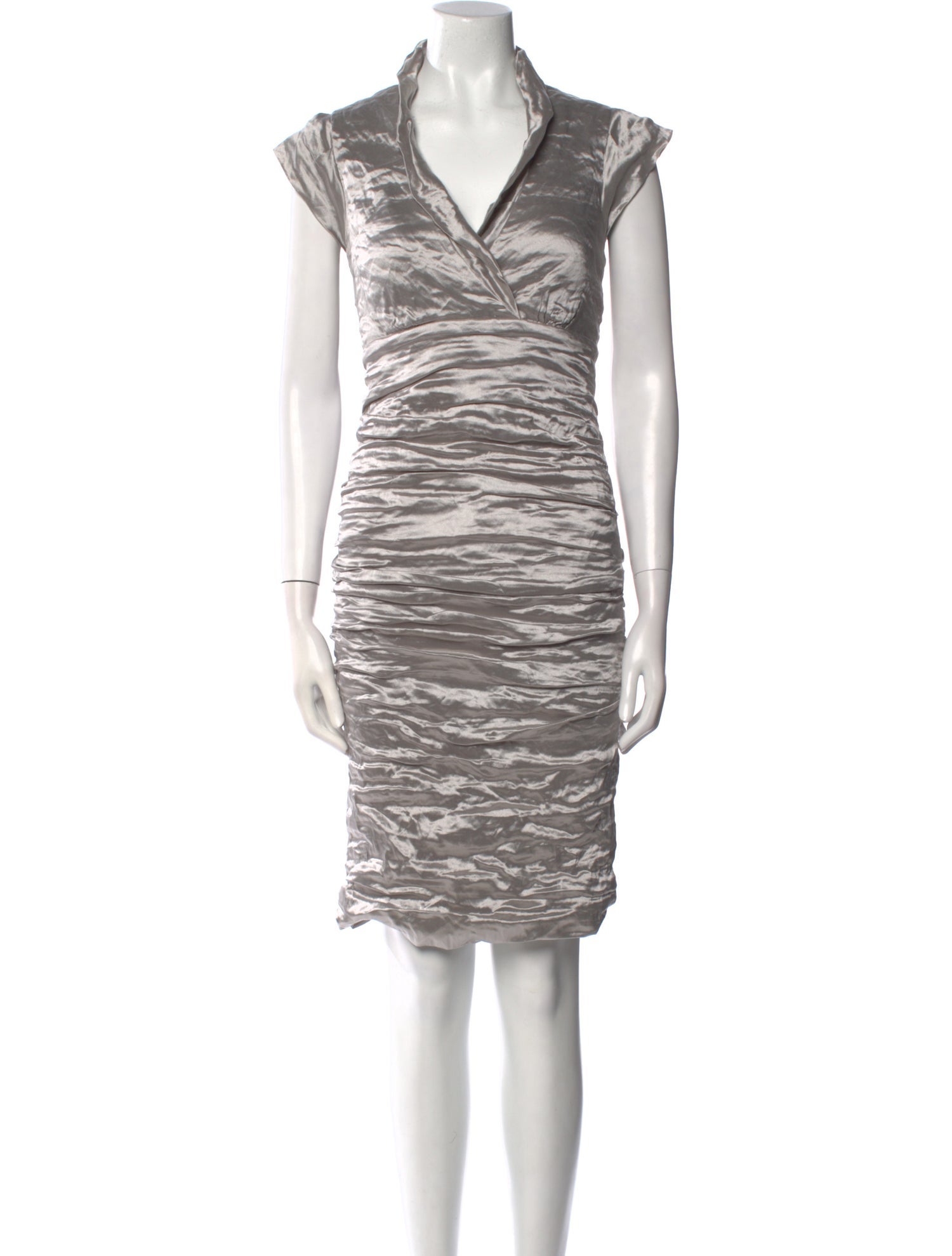 Nicole Miller V-Neck Knee-Length Dress