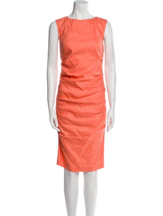 Nicole Miller Linen Knee-Length Dress