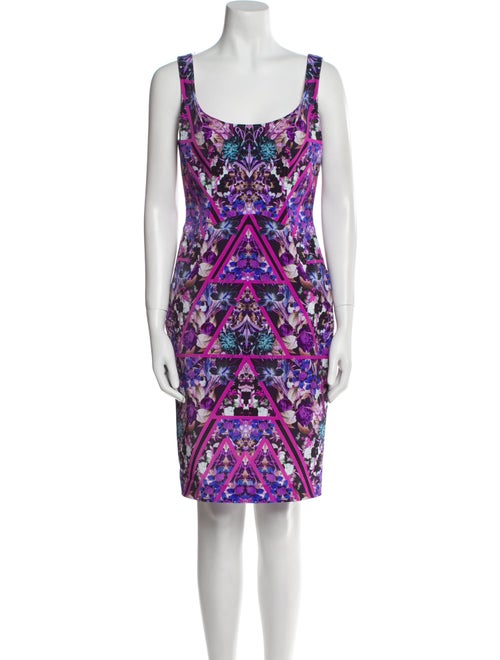 Nicole Miller Printed Knee-Length Dress