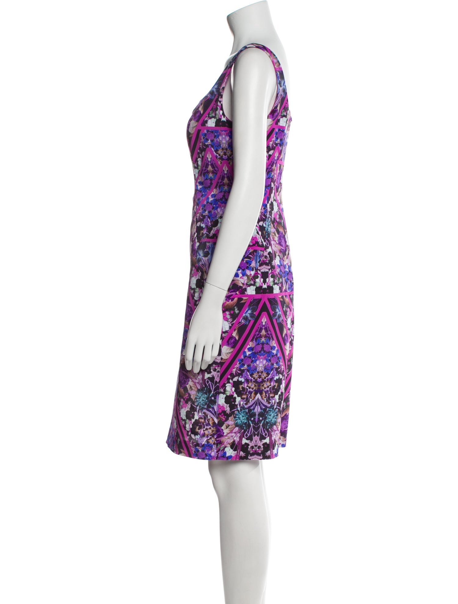 Nicole Miller Printed Knee-Length Dress