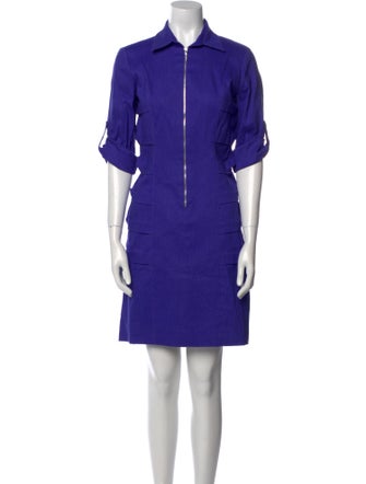 Nicole Miller Linen Knee-Length Dress