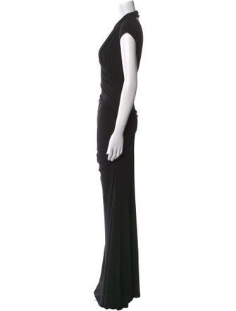 Nicole Miller V-Neck Long Dress