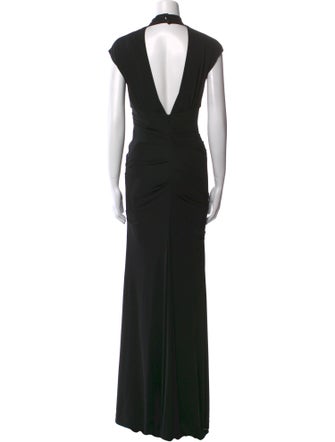 Nicole Miller V-Neck Long Dress