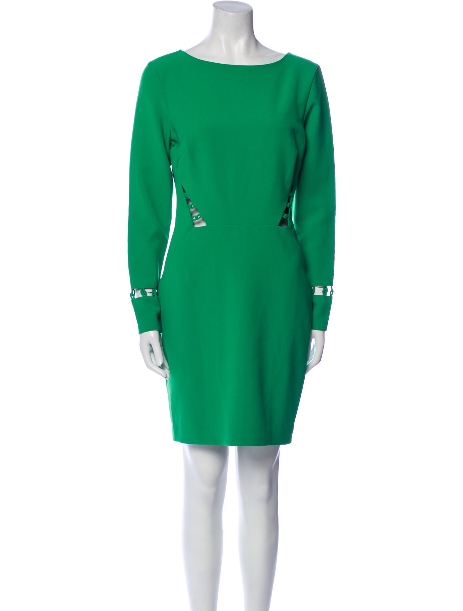 Nicole Miller Bateau Neckline Mini Dress