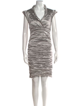 Nicole Miller Striped Knee-Length Dress