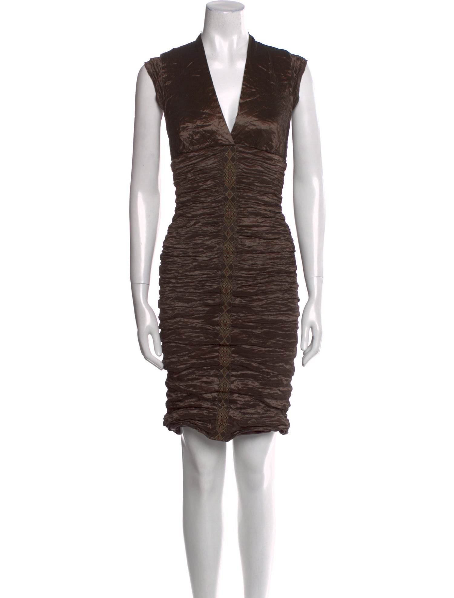 Nicole Miller V-Neck Mini Dress