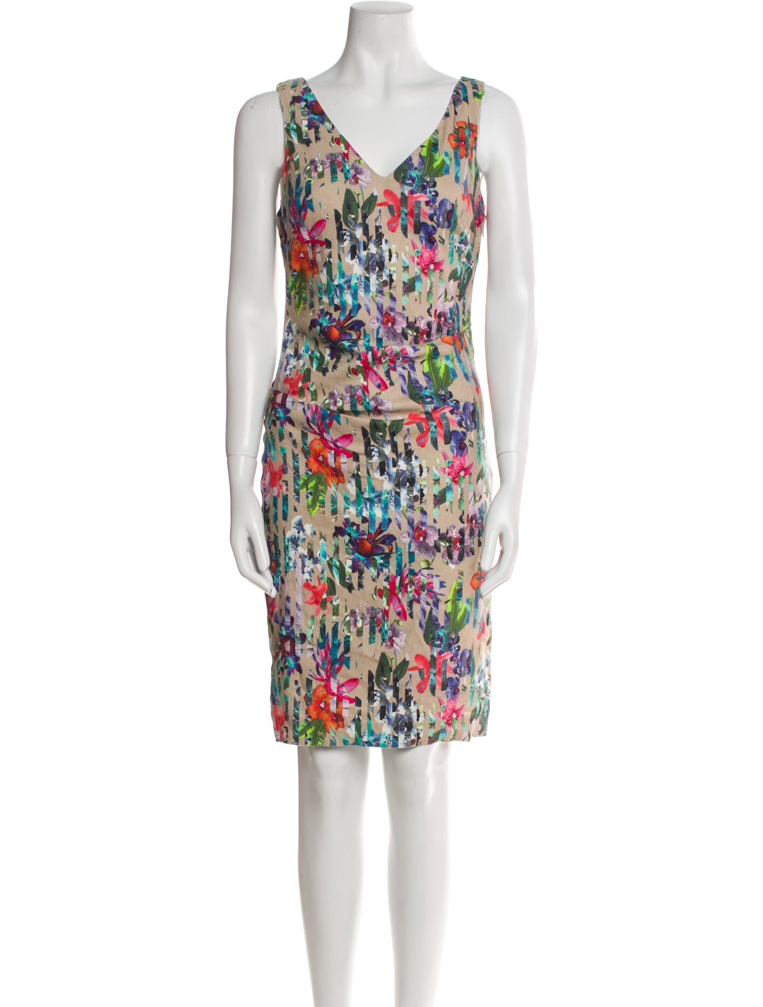 Nicole Miller Linen Knee-Length Dress