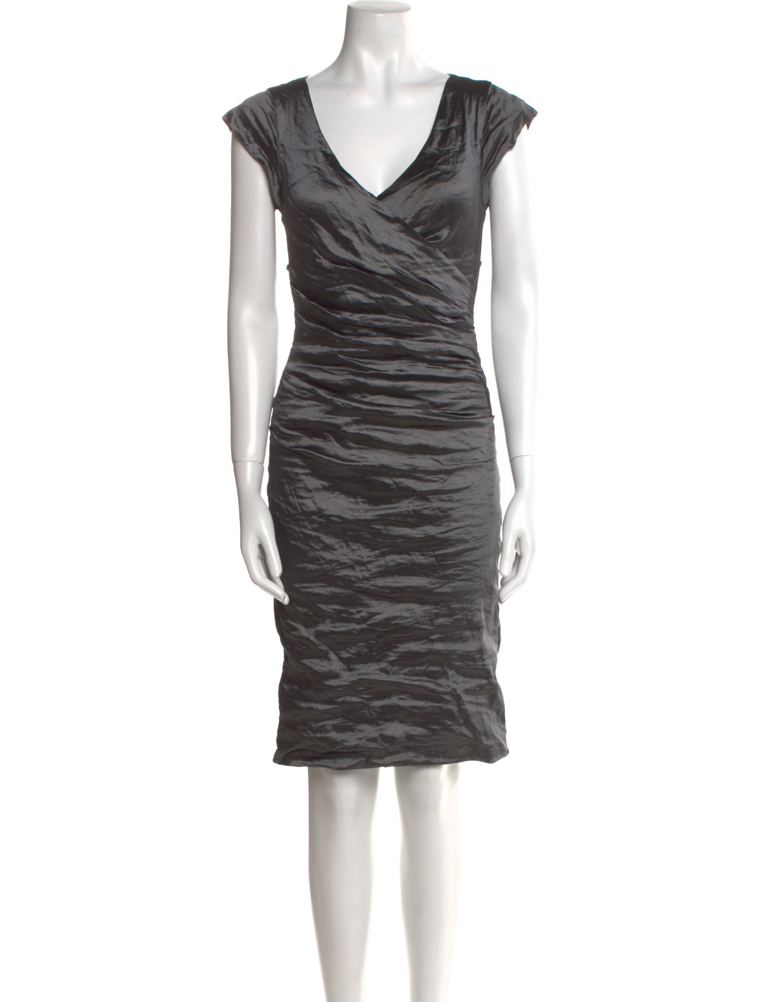 Nicole Miller Cowl Neck Knee-Length Dress