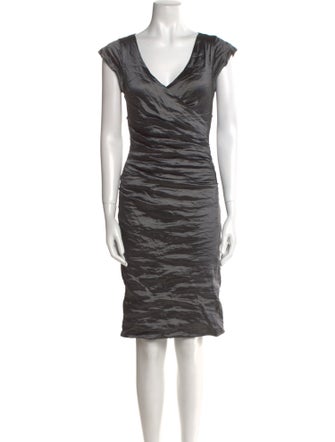 Nicole Miller Cowl Neck Knee-Length Dress