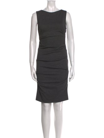Nicole Miller Bateau Neckline Knee-Length Dress