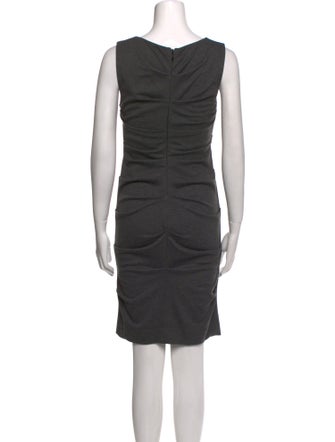 Nicole Miller Bateau Neckline Knee-Length Dress
