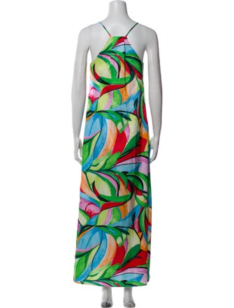 Nicole Miller Printed Long Dress