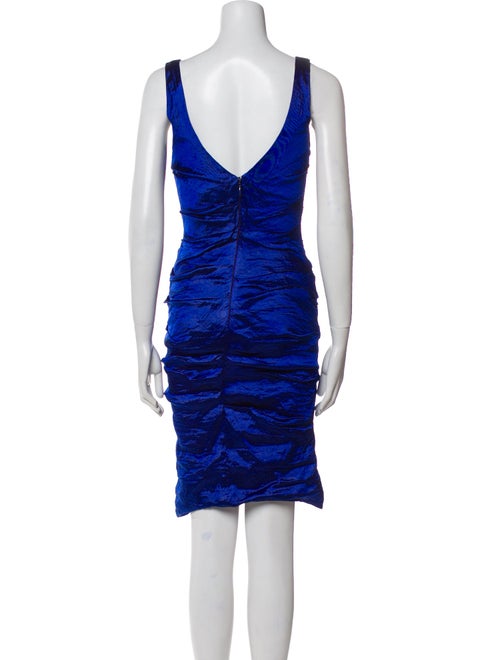 Nicole Miller V-Neck Knee-Length Dress