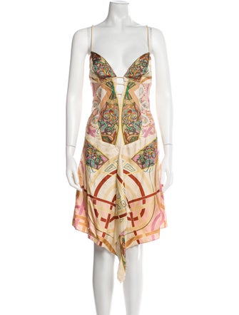 Nicole Miller Silk Midi Length Dress