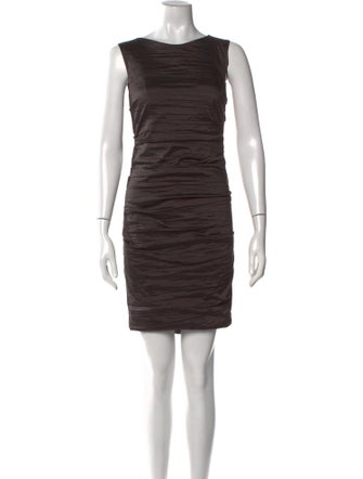 Nicole Miller Bateau Neckline Knee-Length Dress