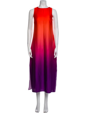 Nicole Miller Crew Neck Long Dress