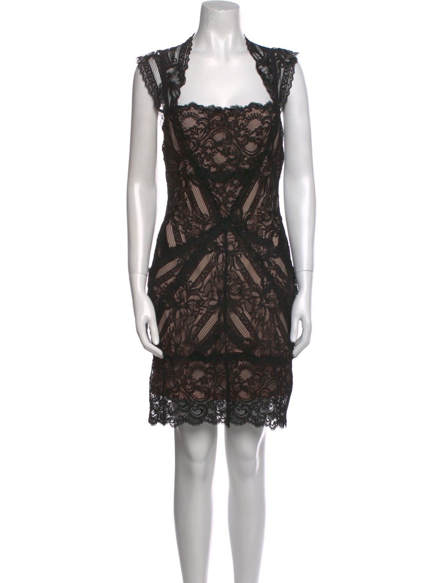 Nicole Miller Lace Pattern Mini Dress