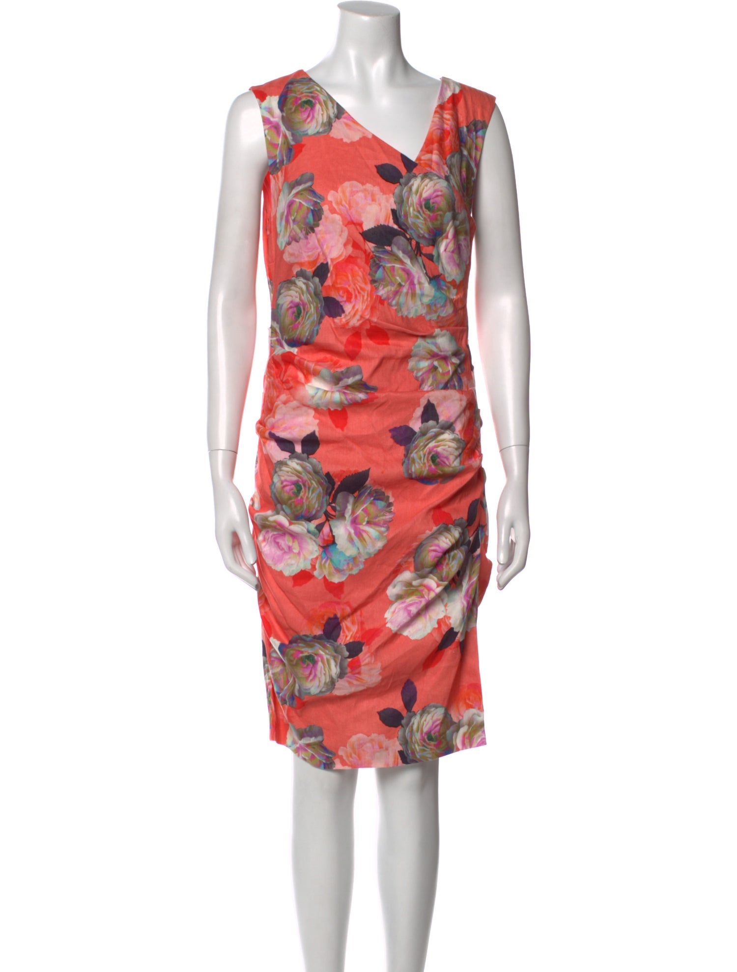 Nicole Miller Floral Print Knee-Length Dress w/ Tags