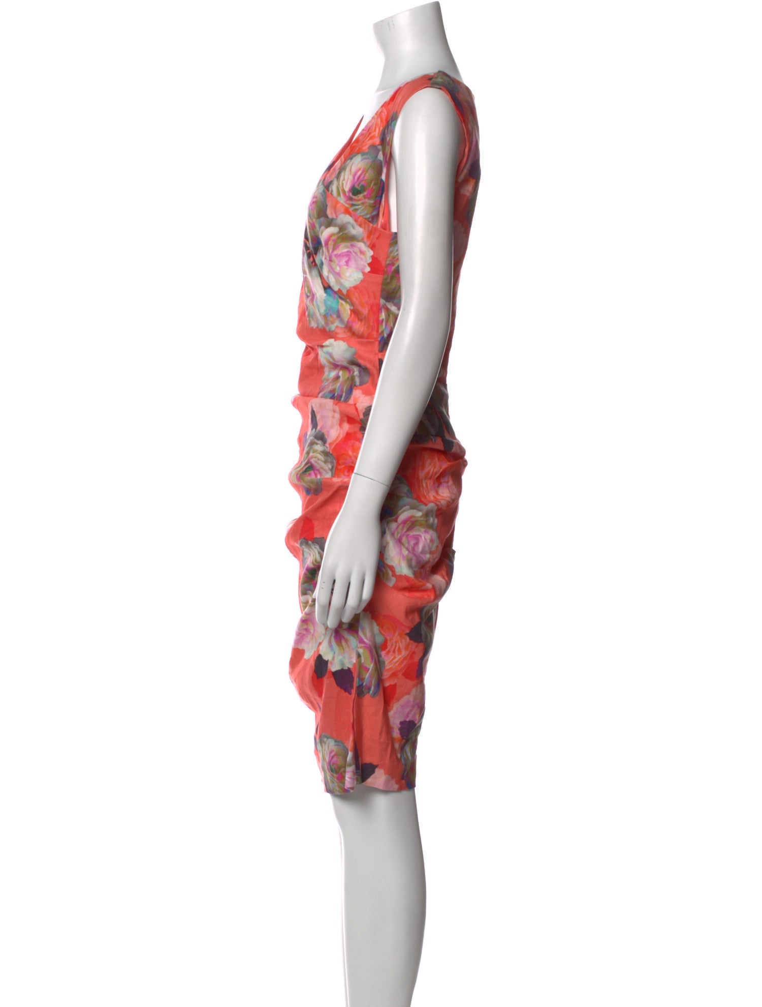 Nicole Miller Floral Print Knee-Length Dress w/ Tags