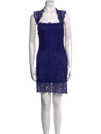 Nicole Miller Lace Pattern Mini Dress