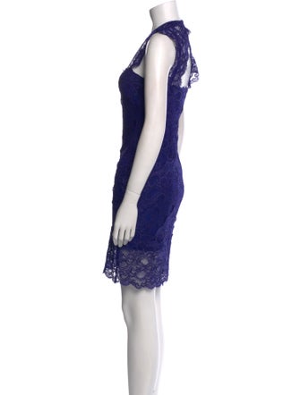 Nicole Miller Lace Pattern Mini Dress