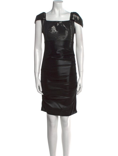 Nicole Miller Square Neckline Mini Dress