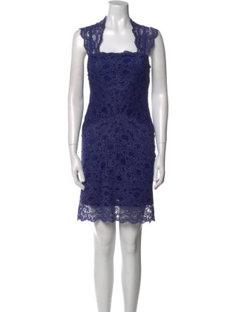 Nicole Miller Lace Pattern Knee-Length Dress