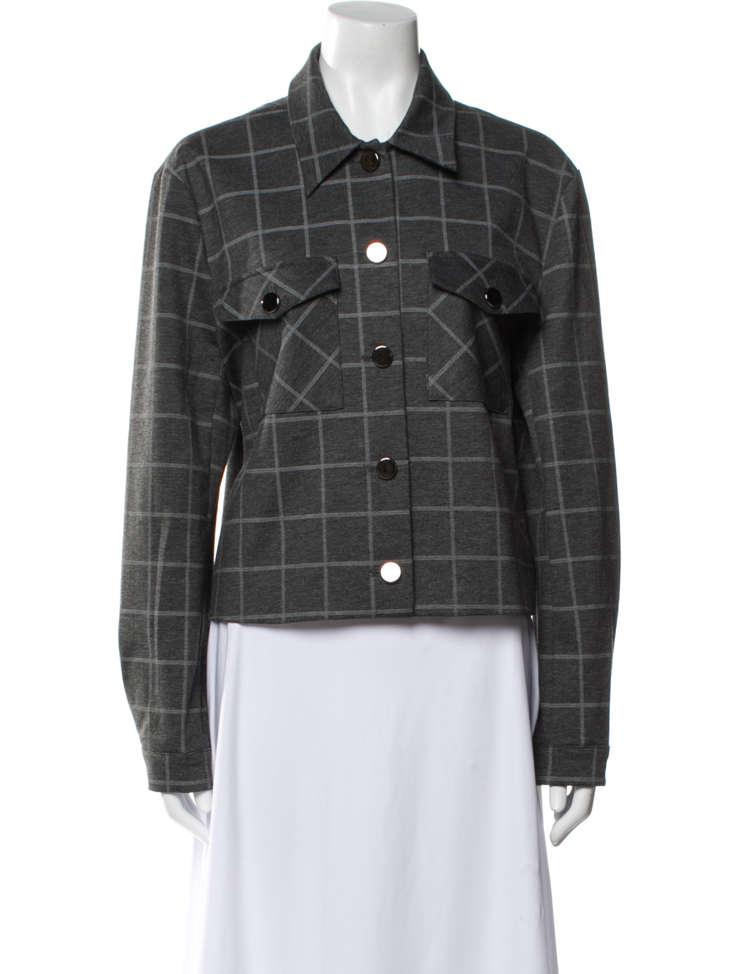 Nicole Miller Plaid Print Blazer