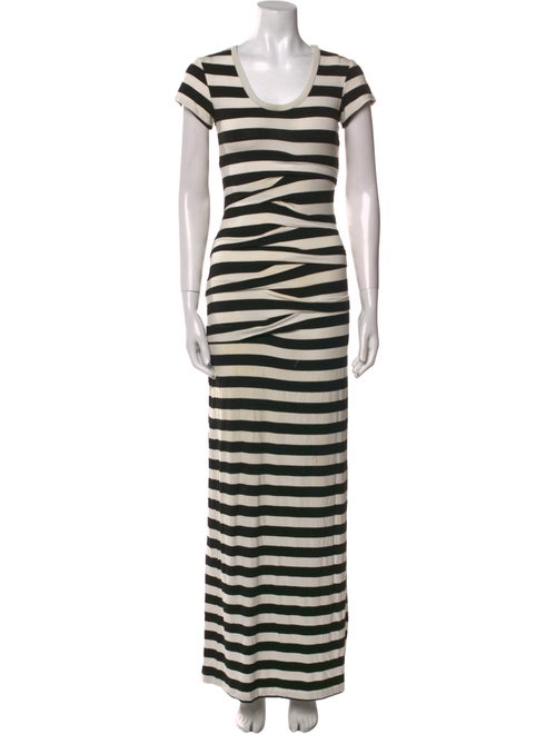 Nicole Miller Striped Long Dress