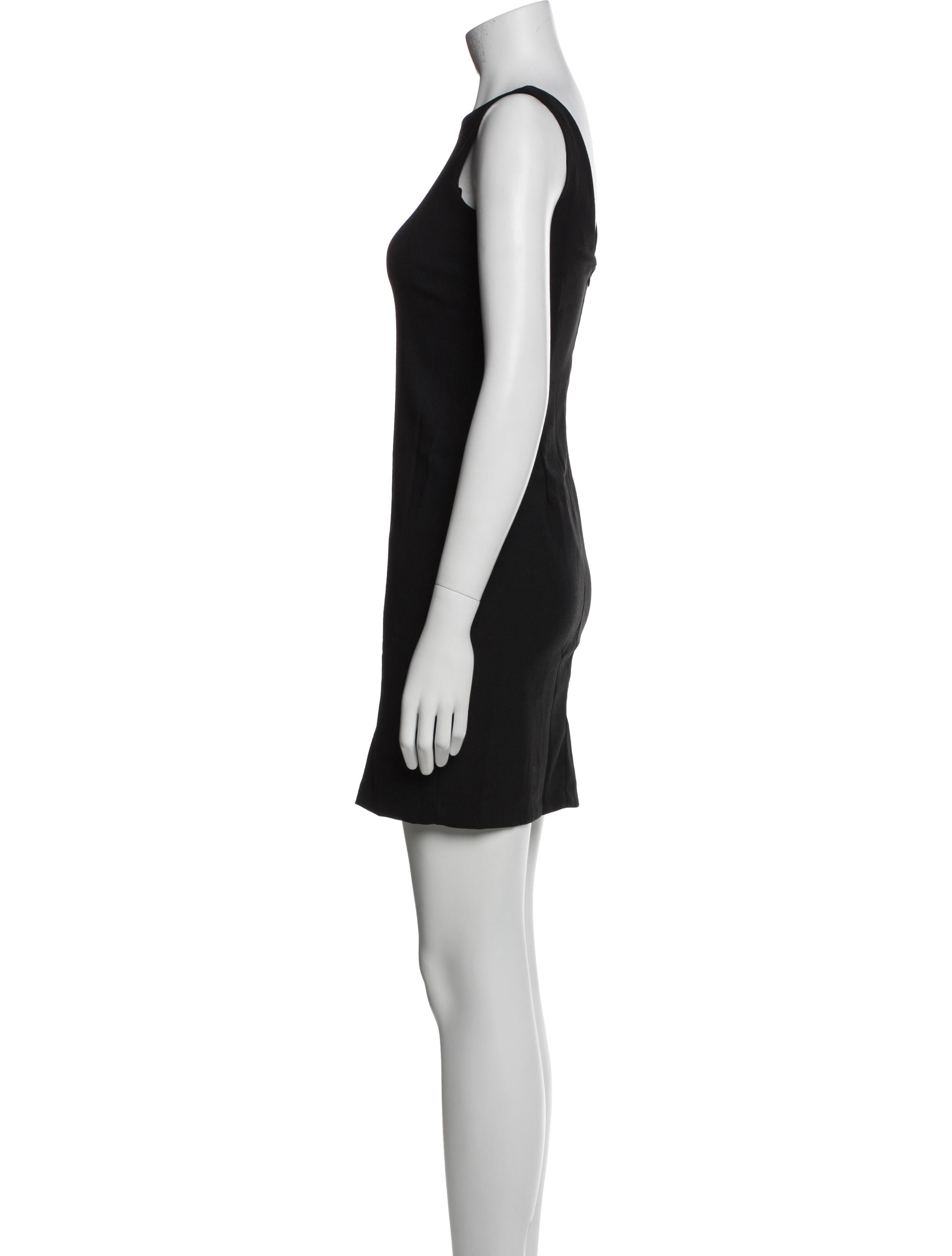 Nicole Miller Bateau Neckline Mini Dress