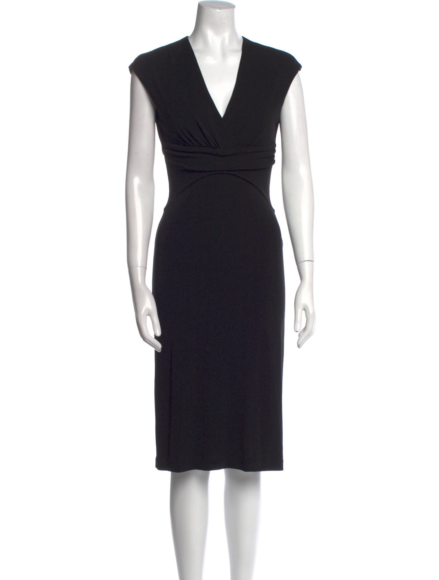 Nicole Miller V-Neck Knee-Length Dress