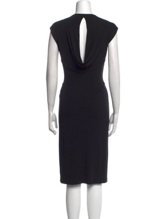 Nicole Miller V-Neck Knee-Length Dress