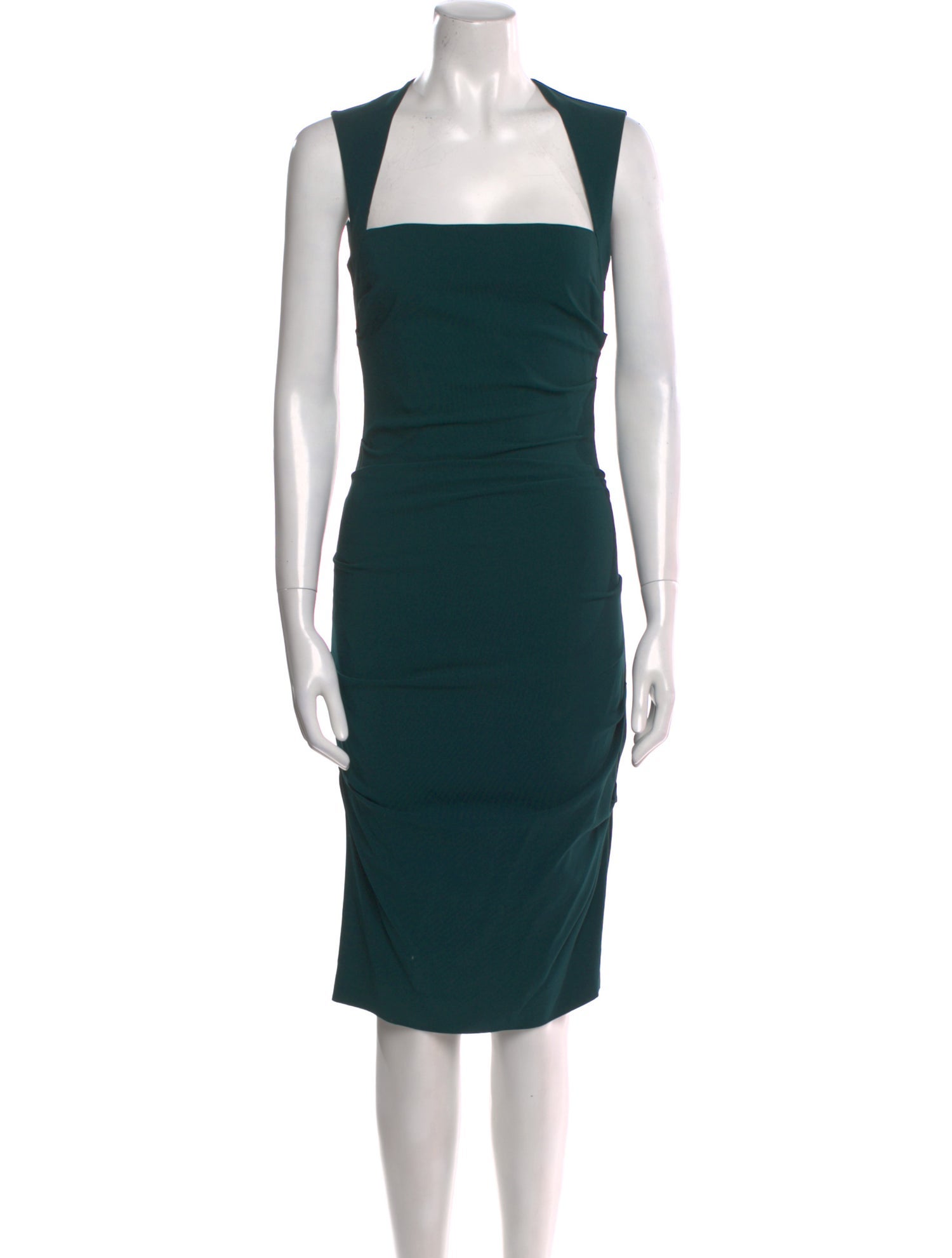 Nicole Miller Square Neckline Midi Length Dress