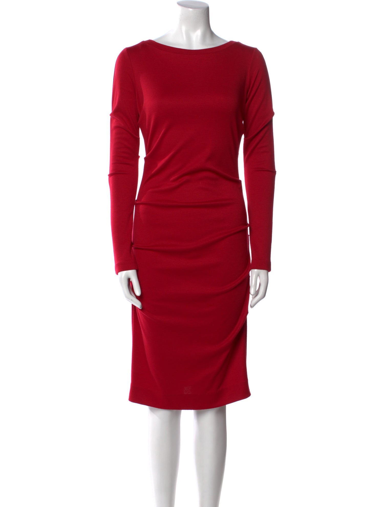 Nicole Miller Bateau Neckline Knee-Length Dress