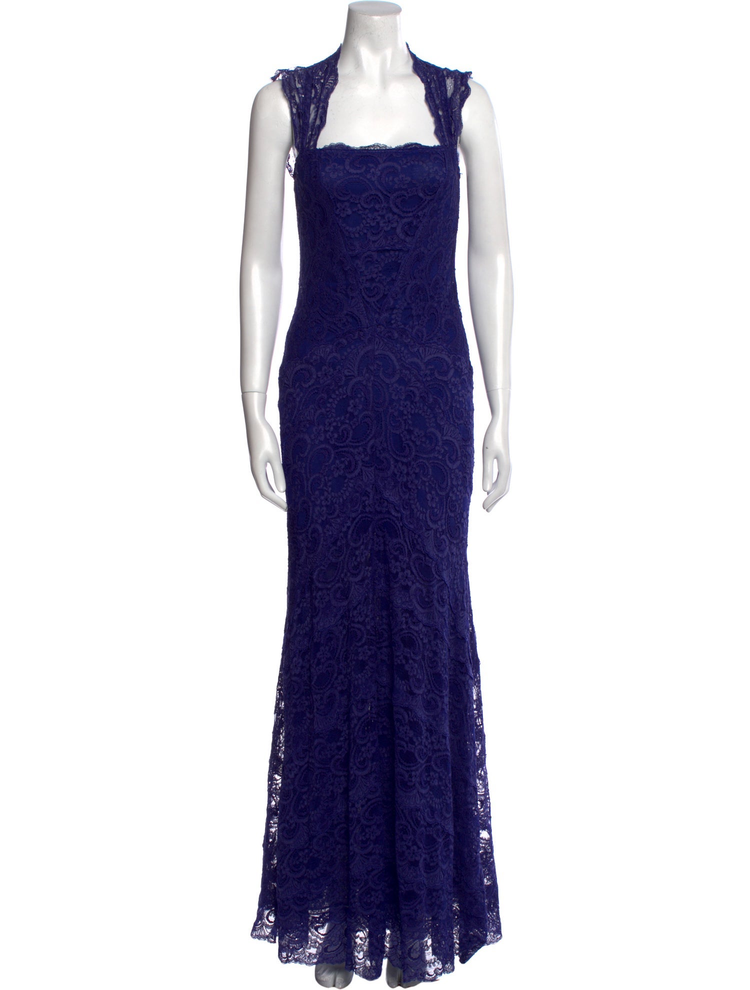Nicole Miller Lace Pattern Long Dress